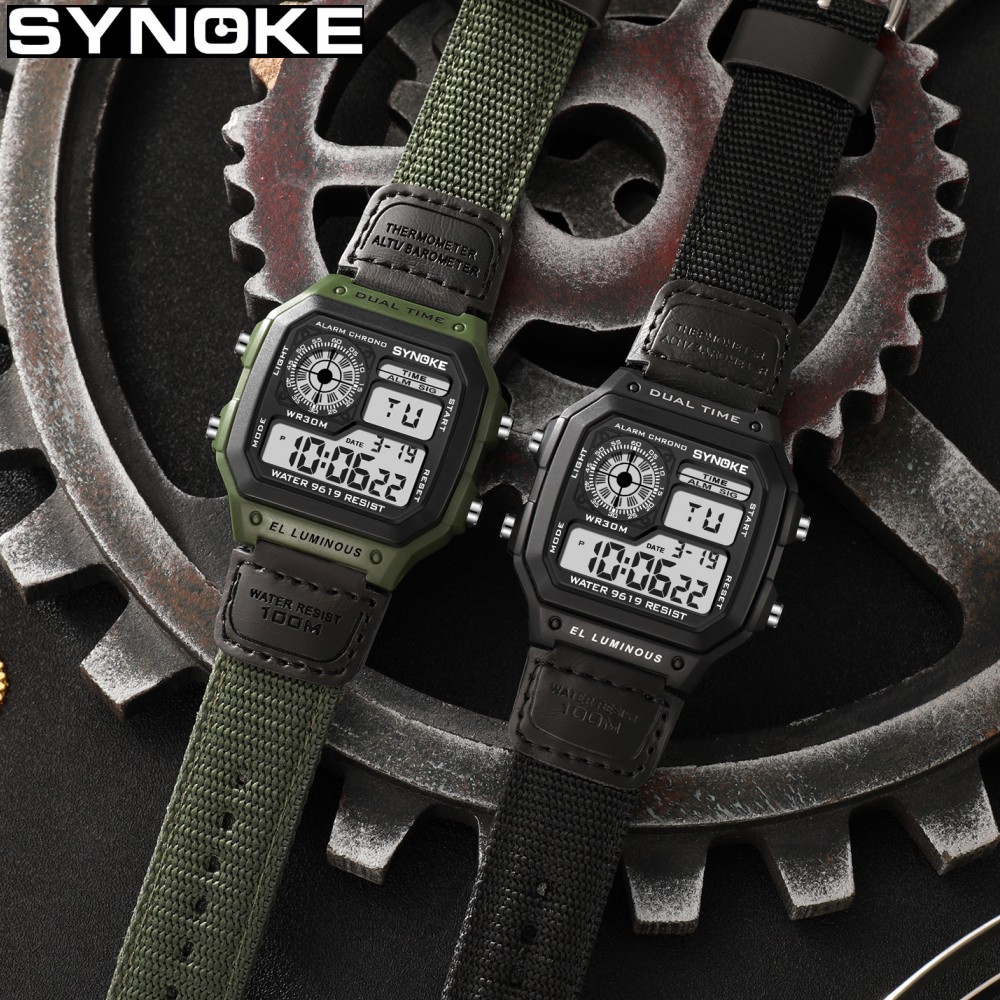 Synoke Outdoor Military Digita - Canvas Strap Watch recensie en prijs