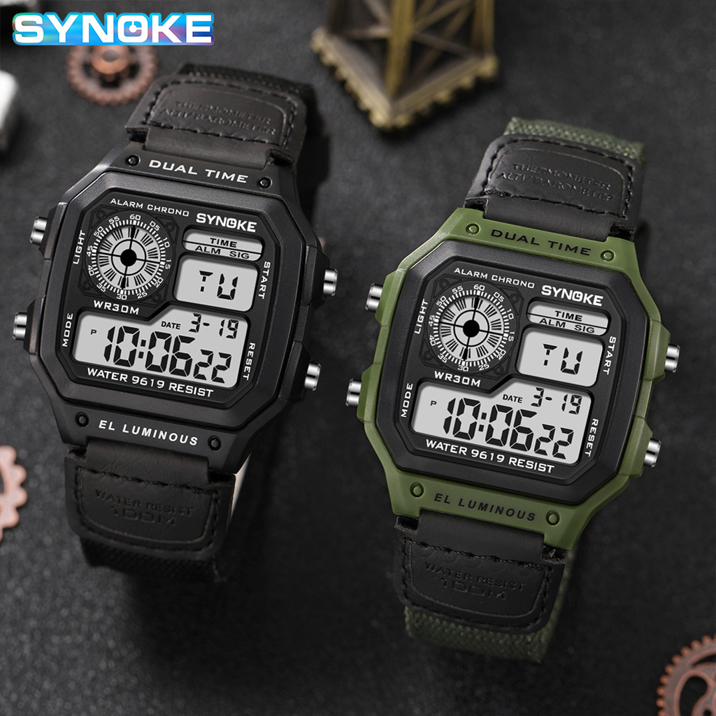 Synoke Outdoor Military Digita - Canvas Strap Watch recensie en prijs