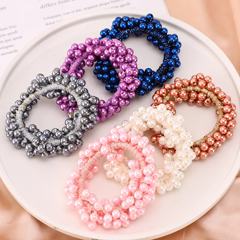 Woman Elegant Pearl Hair Ties  - Silicone Band Women recensie en prijs