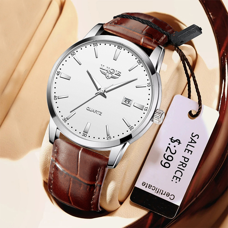 LIGE Man Watch Fashion Leather - Leather Watch Band Men recensie en prijs
