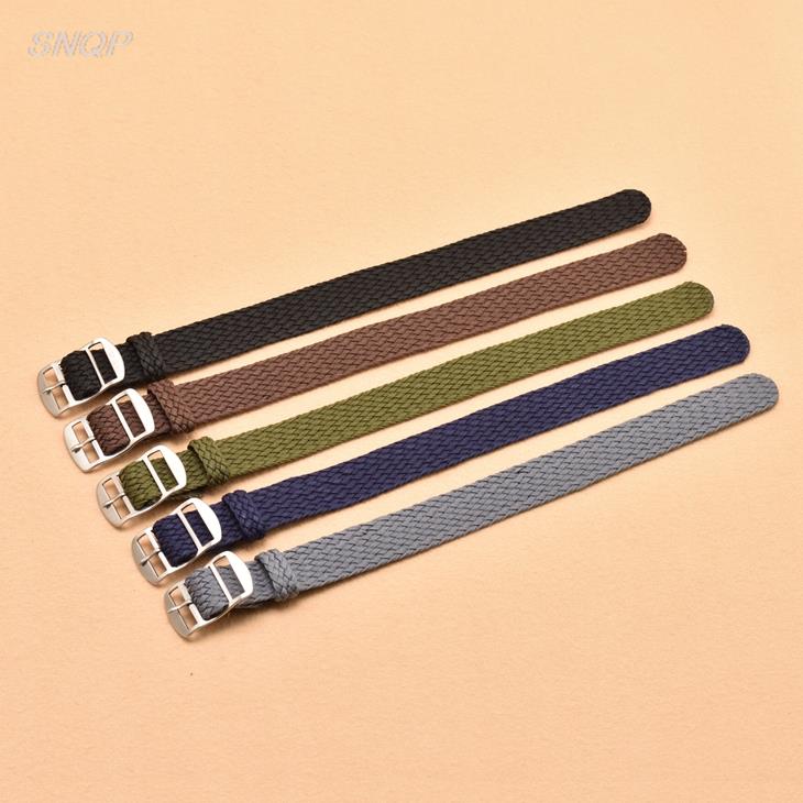 20mm 22mm Black Navy solid col - Perlon Strap Woven recensie en prijs