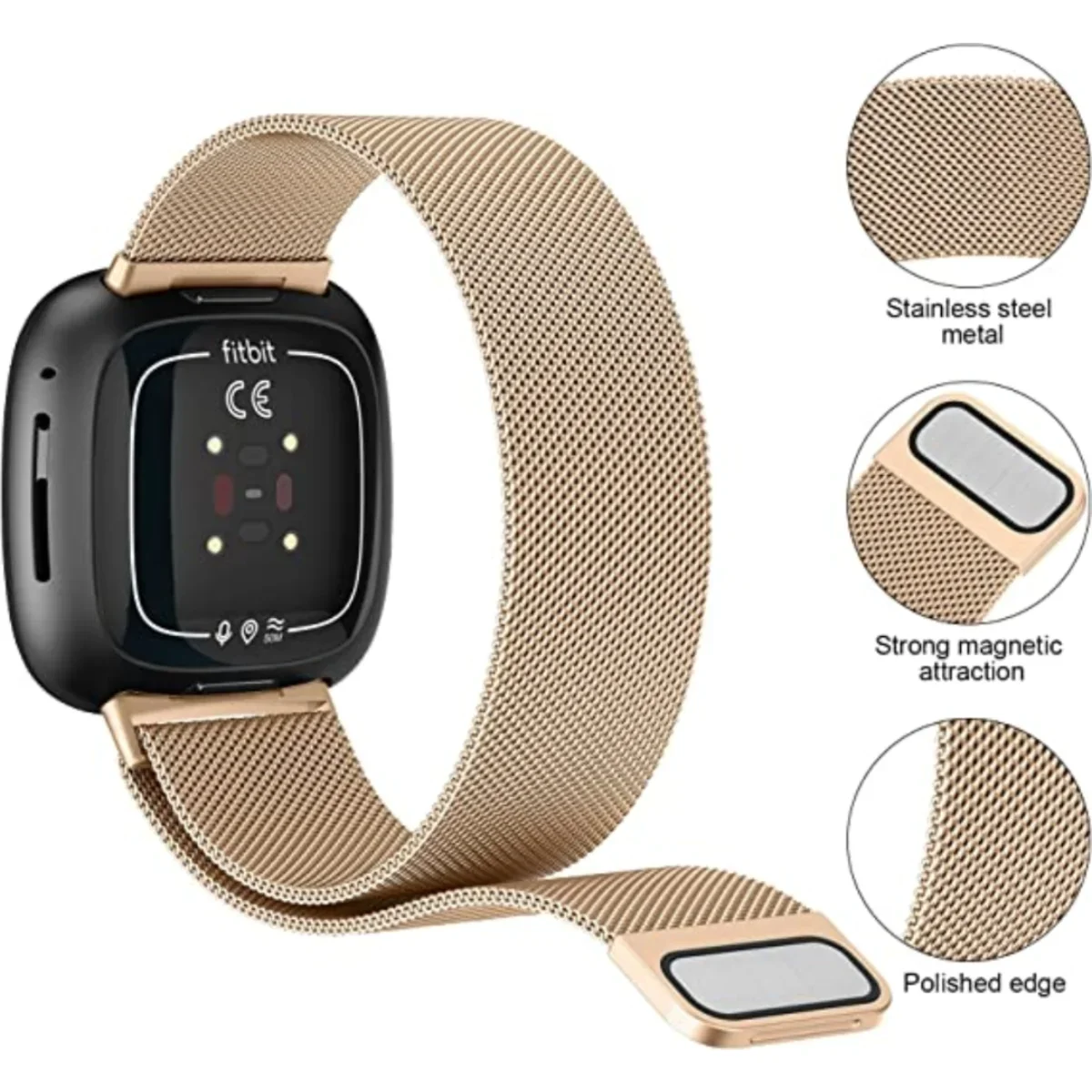 Milanese Strap for Fitbit Vers - Milanese Loop Magnetic recensie en prijs