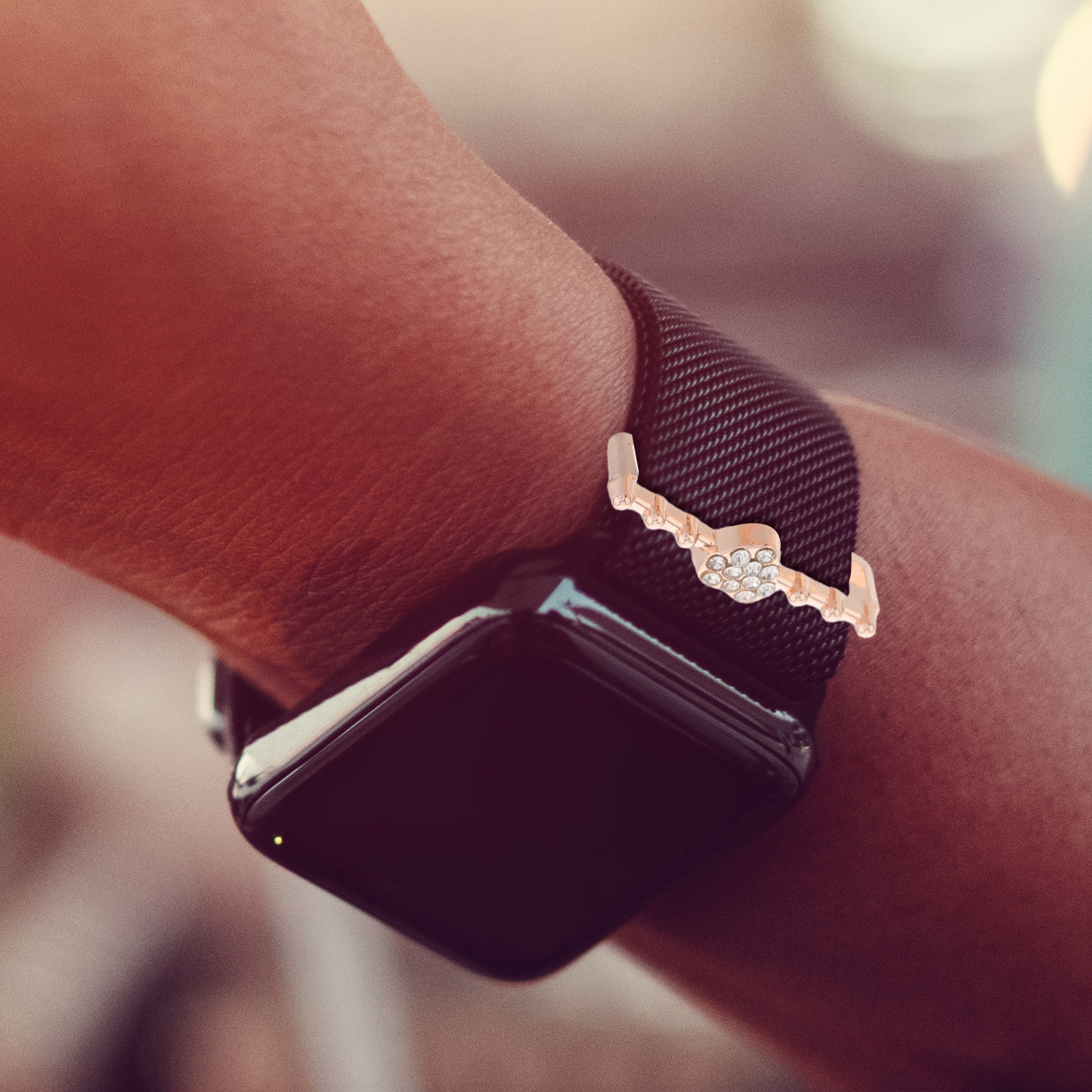 5Pcs Heart Design Watch Band D - Mesh Strap Metal recensie en prijs