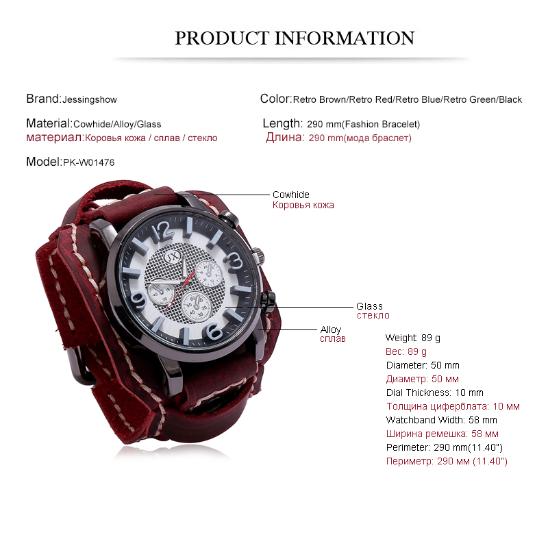 New Retro Mens Watches Genuine - Leather Watch Band Men recensie en prijs