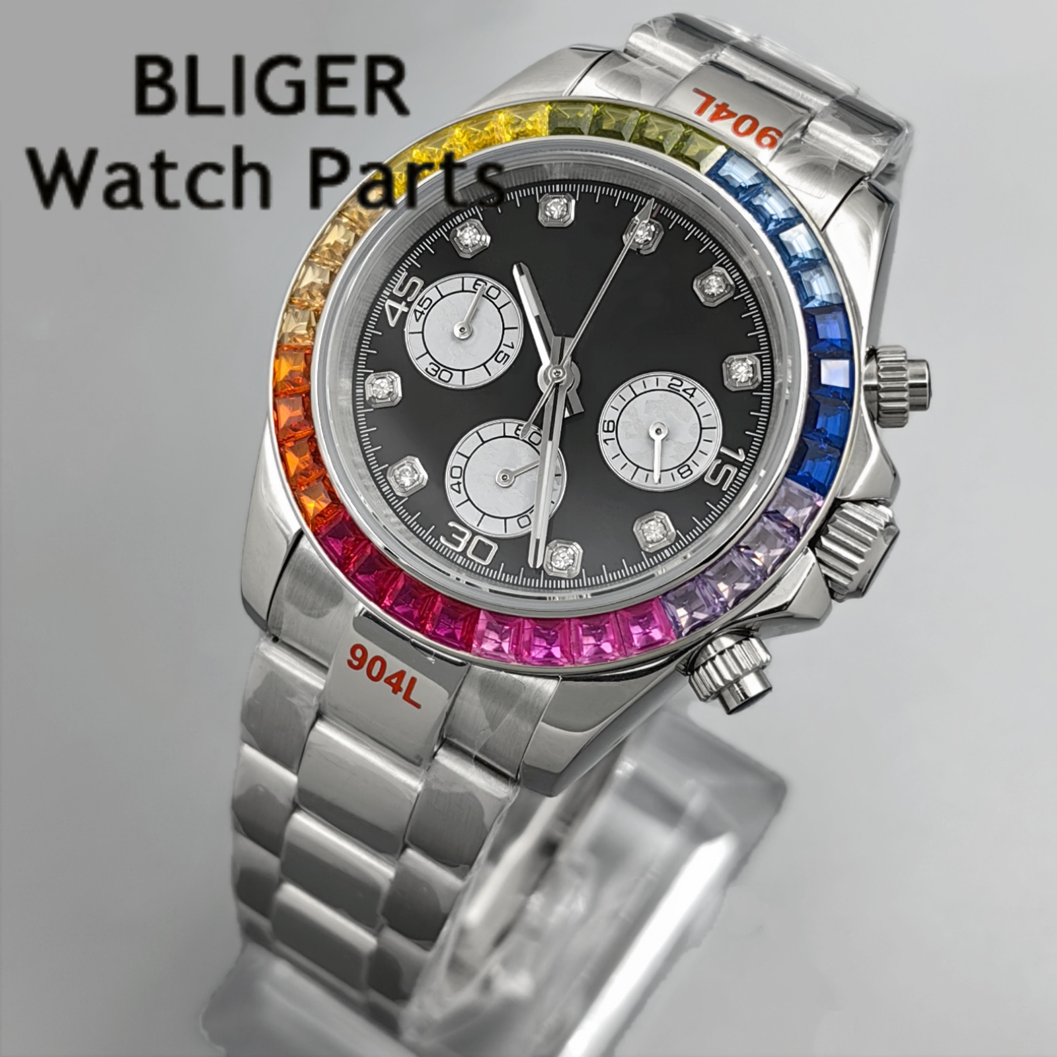 BLIGER Black Panda Dial Multic - Rubber Strap Diver recensie en prijs