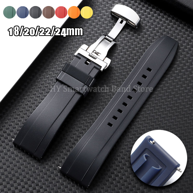18mm 20mm 22mm 24mm Silicone W - Rubber Strap Diver recensie en prijs