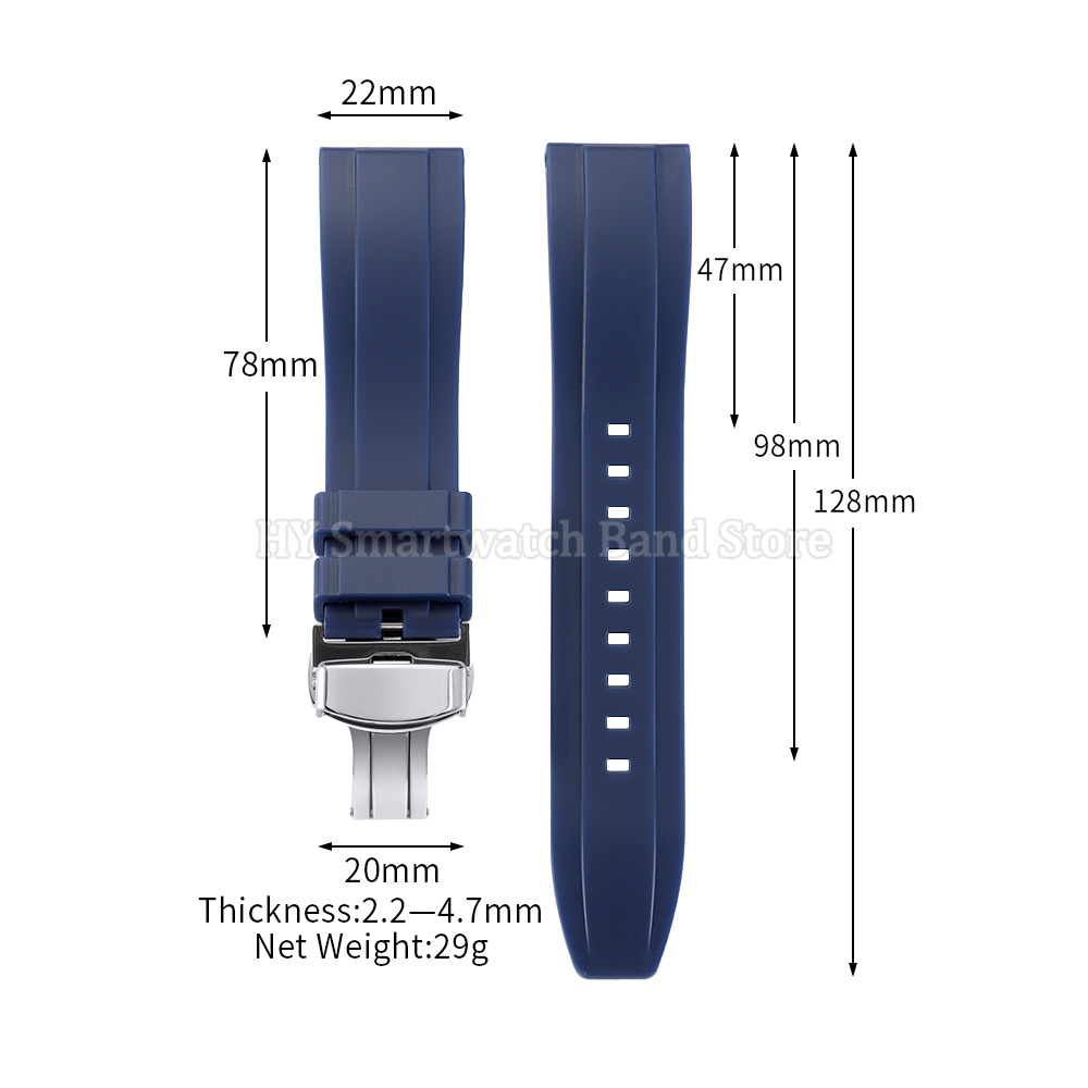 18mm 20mm 22mm 24mm Silicone W - Rubber Strap Diver recensie en prijs