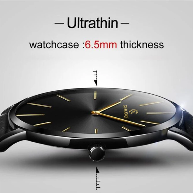 Fashion Ultra Thin Men's Quart - Leather Watch Band Men recensie en prijs