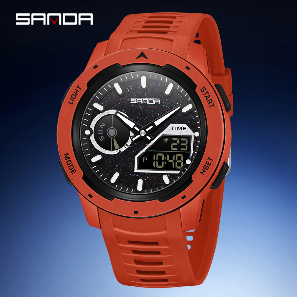 SANDA new men's fluorescent wa - Rubber Strap Diver recensie en prijs