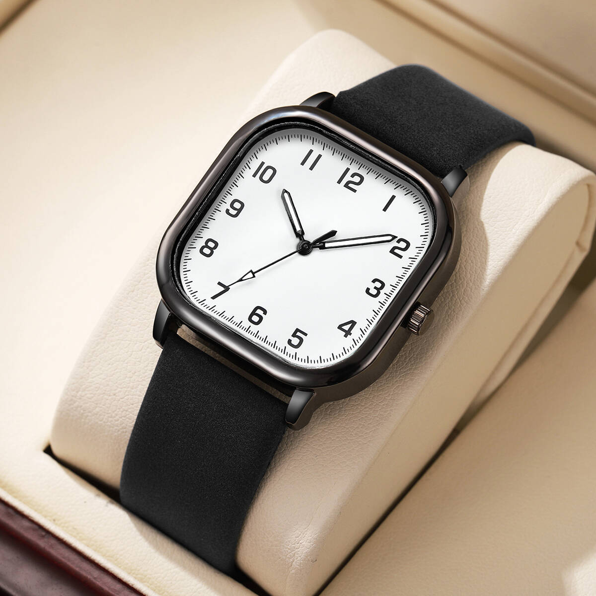 Fashion Square Men Watches Sim - Leather Watch Band Men recensie en prijs