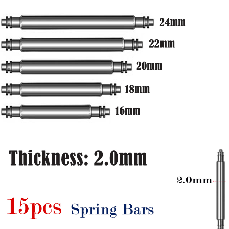 15pcs Watch Band Pin 2.0mm Dia - Spring Bar Tool Set recensie en prijs