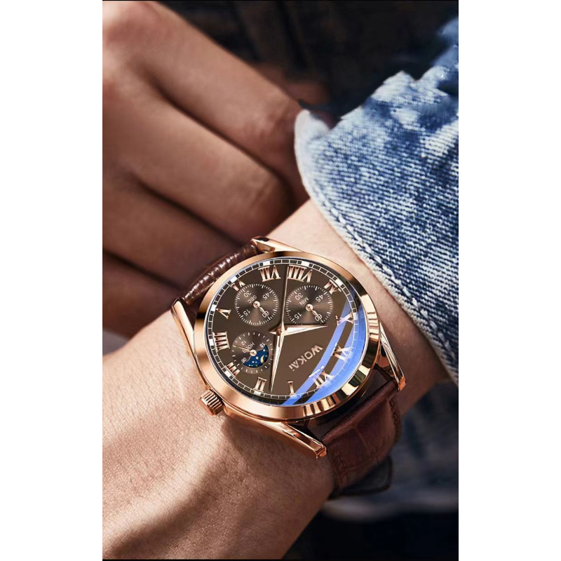 WOKAI Fashion Casual Business  - Leather Watch Band Men recensie en prijs