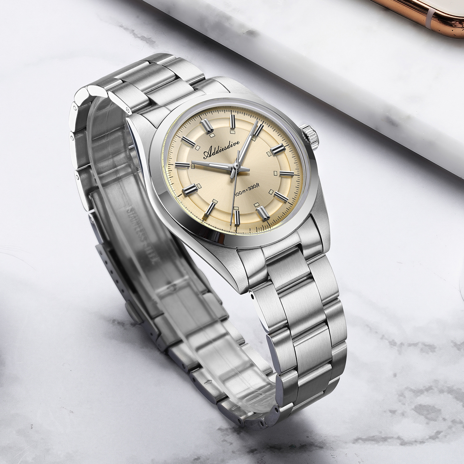 ADDIESDIVE Super Luminous Japa - Stainless Bracelet Diver recensie en prijs
