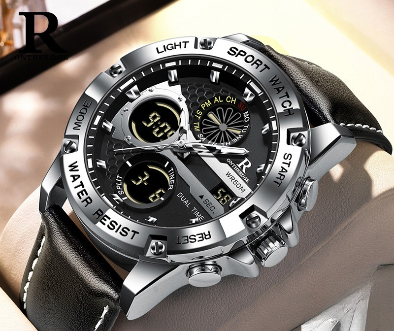 Fashion Men’s Big Face Quartz  - Leather Watch Band Men recensie en prijs
