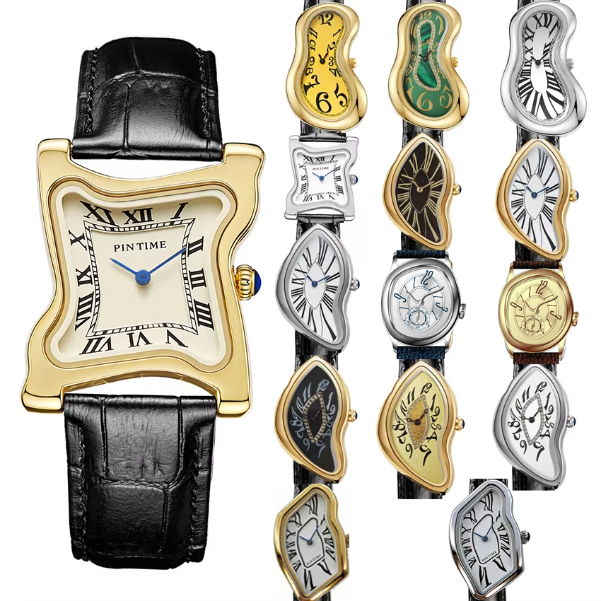 Surrealist Art Melting Clock W - Leather Watch Band Men recensie en prijs