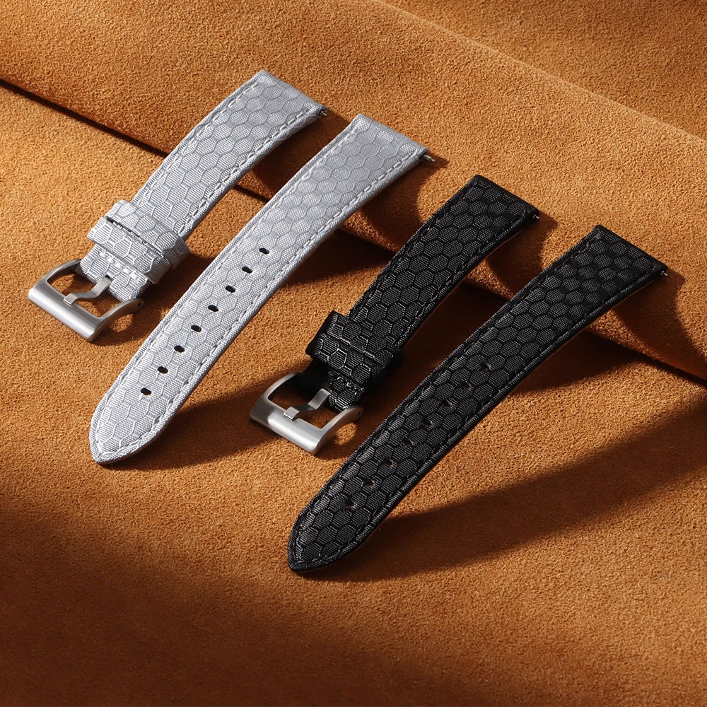 20mm 22mm Smooth Genuine Nylon - Perlon Strap Woven recensie en prijs