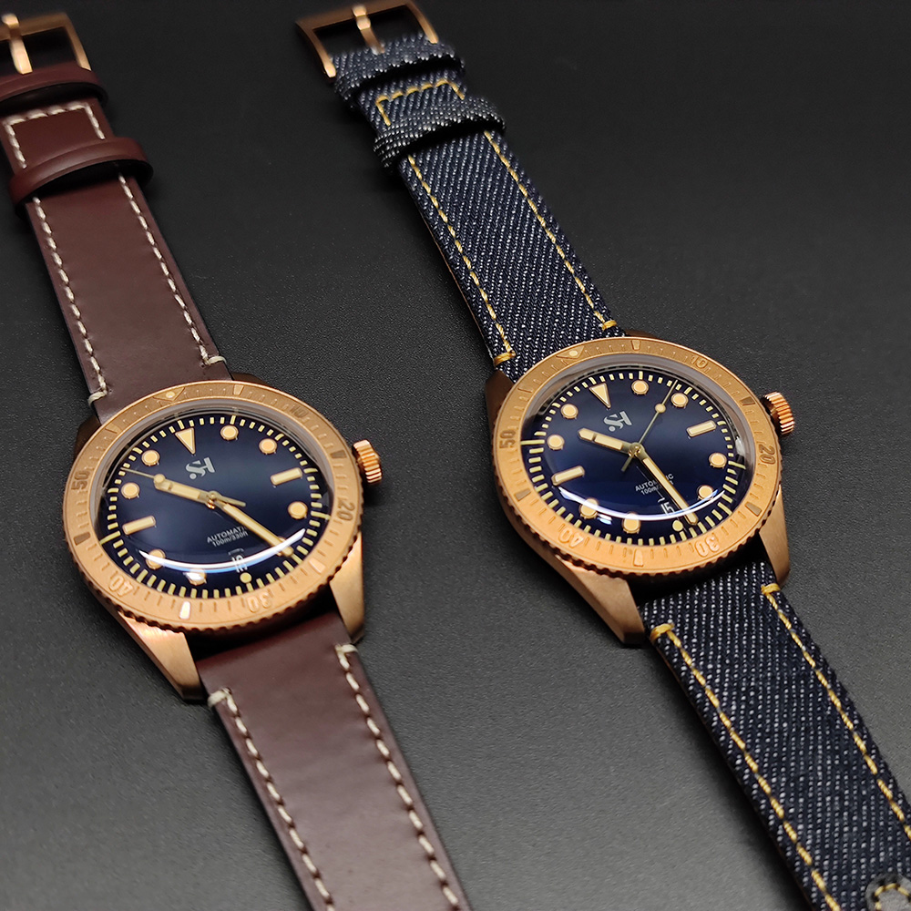 42mm Bronze Mens Watch Mechani - Canvas Strap Watch recensie en prijs