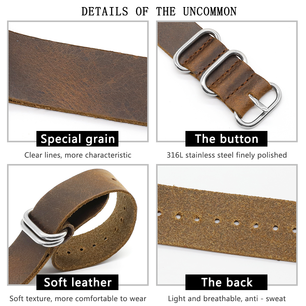 Genuine Leather Watch Band 18m - Suede Strap Watch recensie en prijs