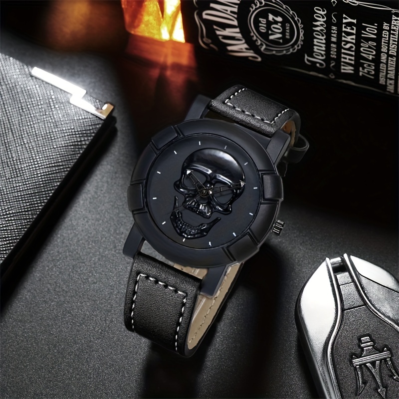 Skull Pattern Multi Display Po - Leather Watch Band Men recensie en prijs