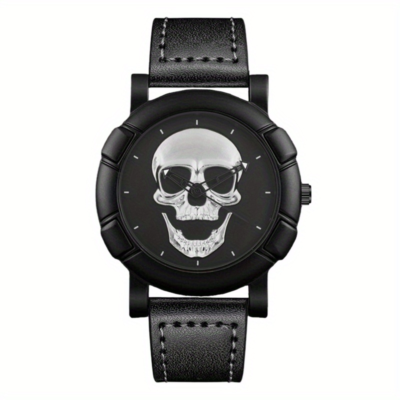 Skull Pattern Multi Display Po - Leather Watch Band Men recensie en prijs