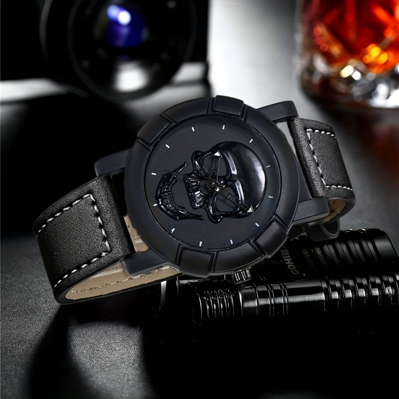 Skull Pattern Multi Display Po - Leather Watch Band Men recensie en prijs