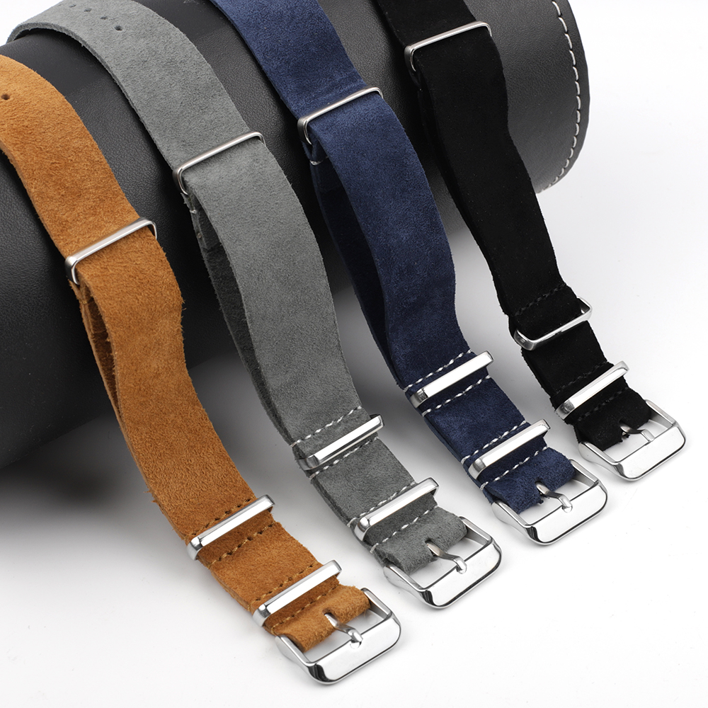 Soft Retro Suede Genuine Leath - Nato Strap Nylon recensie en prijs