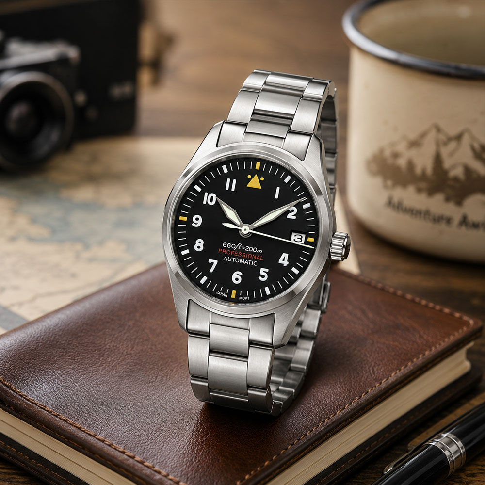 Custom LOGO 36mm 39mm Pilot Wa - Stainless Bracelet Diver recensie en prijs