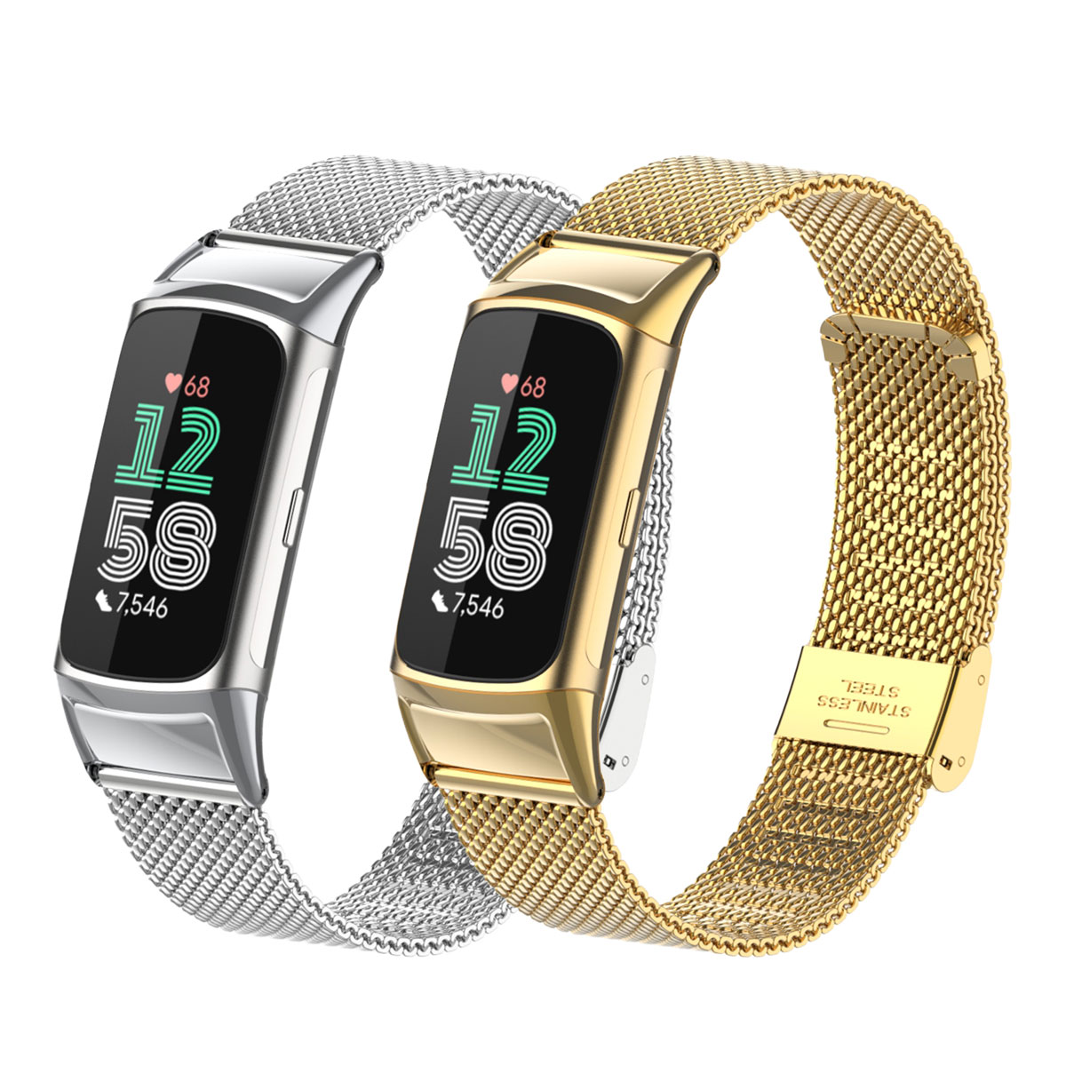 Suitable for Fitbit Charge 5/6 - Mesh Strap Metal recensie en prijs