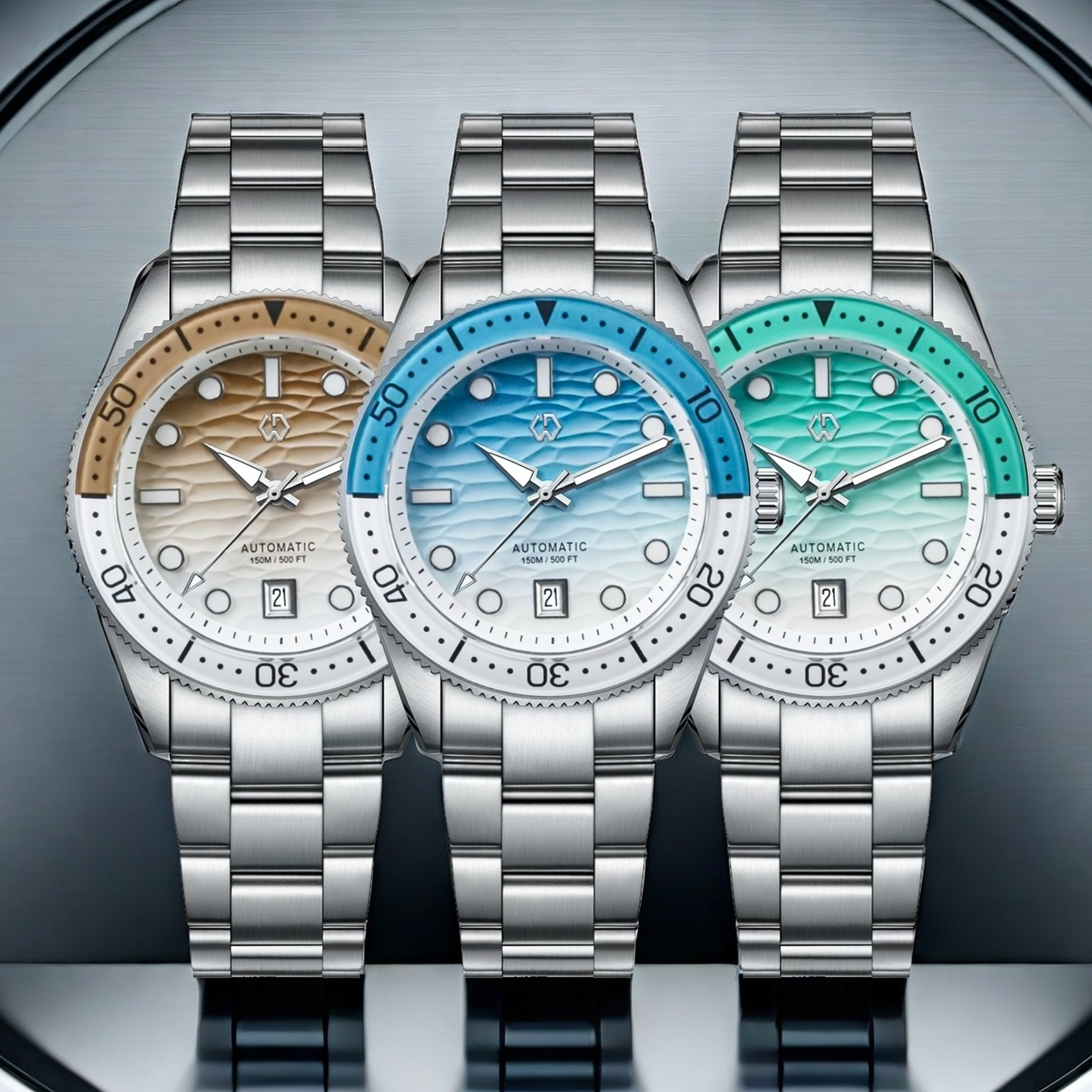 40mm Diver Watch Texture Men's - Rubber Strap Diver recensie en prijs