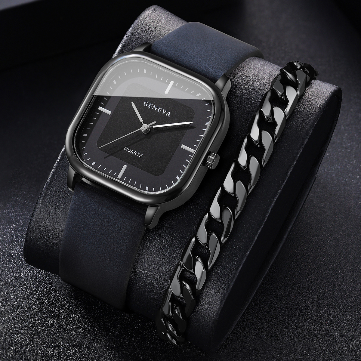2PCS/Set Fashion Leather Strap - Leather Watch Band Men recensie en prijs