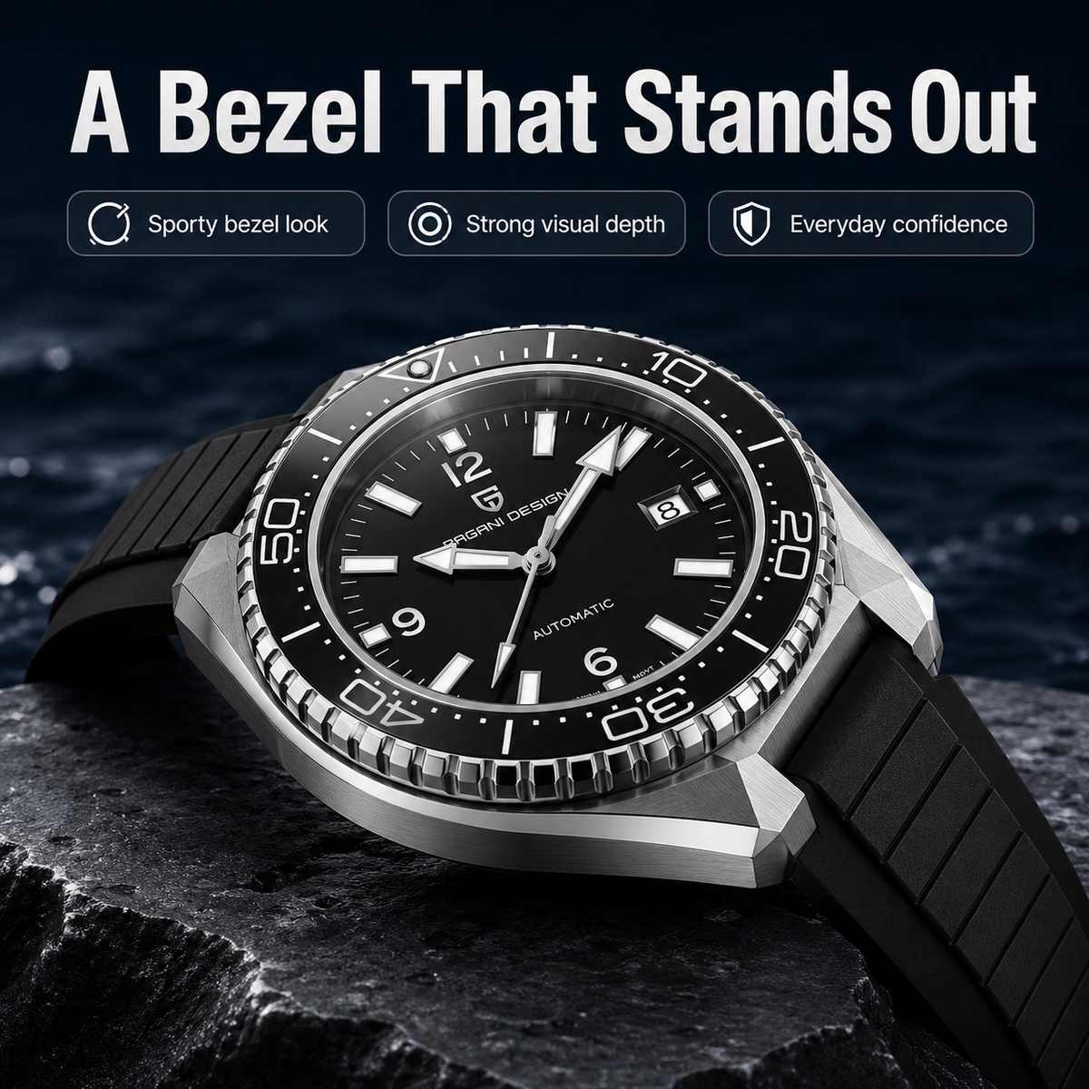 Pagani Design Luxury Men's Aut - Rubber Strap Diver recensie en prijs