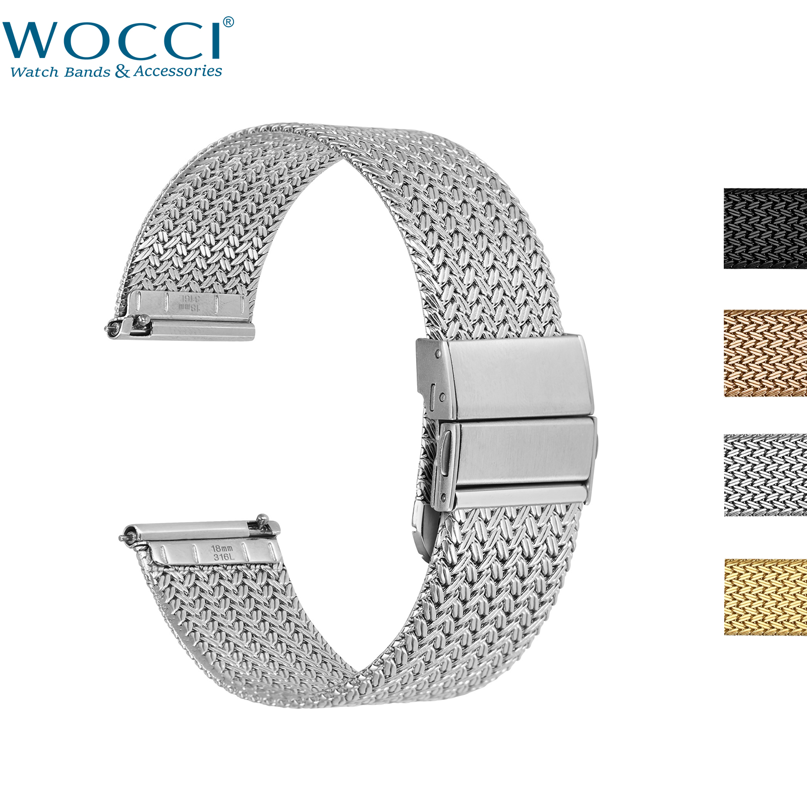 WOCCI Elite Metal Watch Band,  - Mesh Strap Metal recensie en prijs