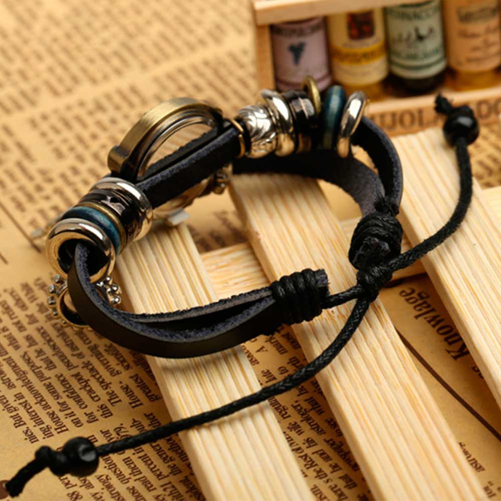 Handmade Butterfly Beads Brace - Leather Watch Band Men recensie en prijs