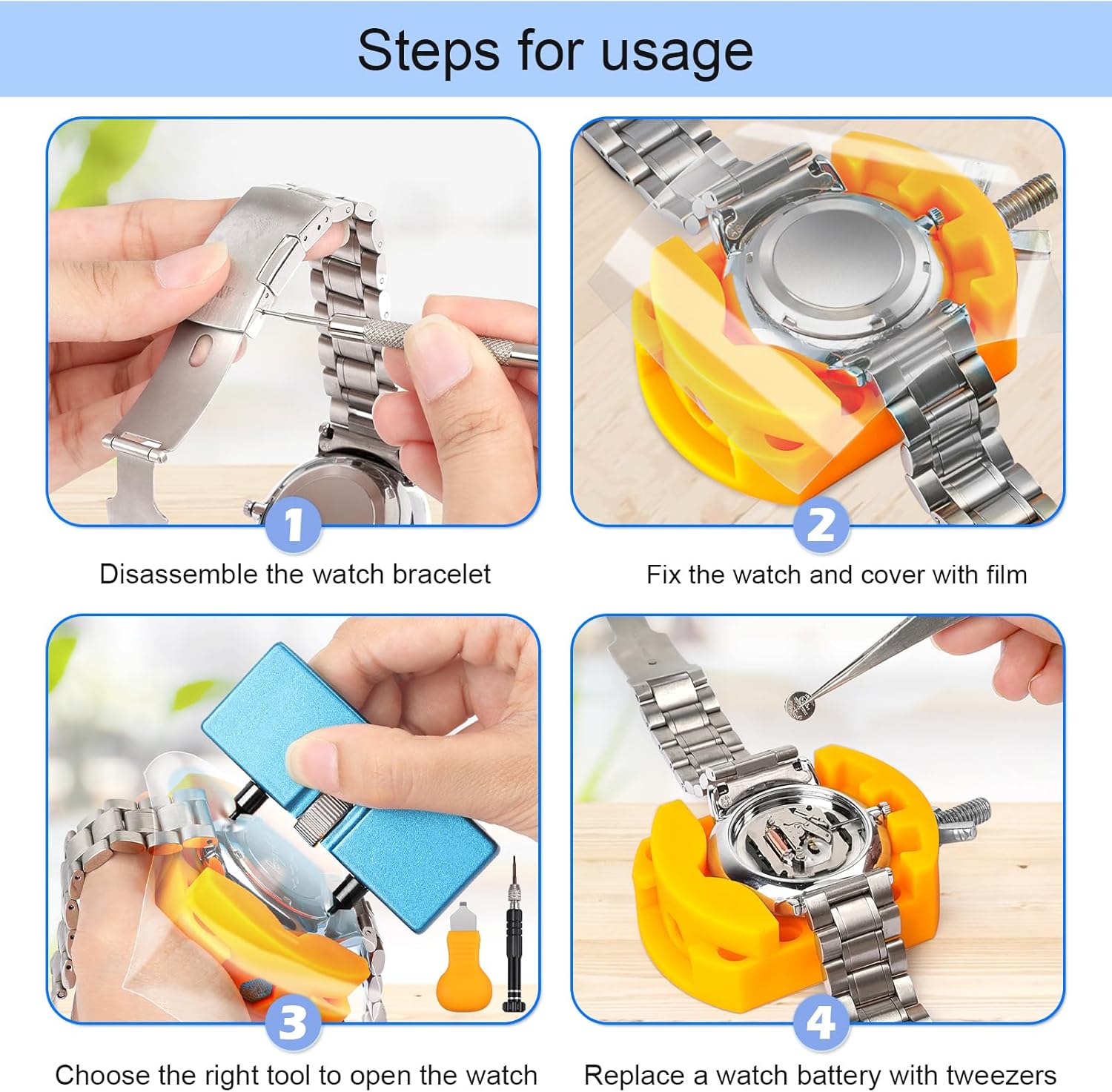 32 pcs Watch Battery Replaceme - Spring Bar Tool Set recensie en prijs