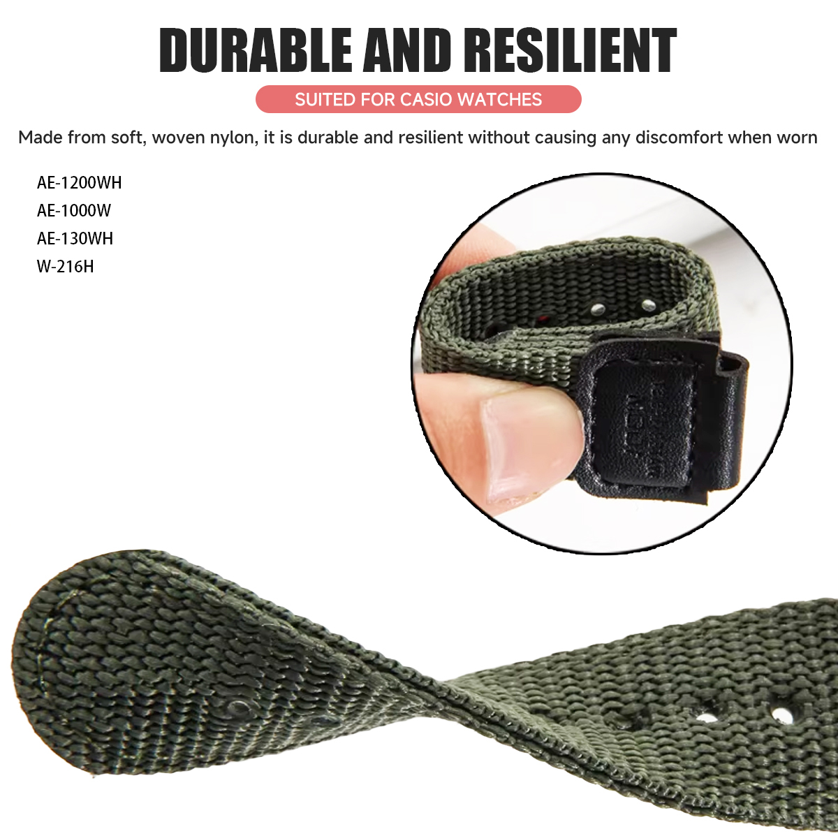 18mm Nylon Strap for Casio AE1 - Canvas Strap Watch recensie en prijs