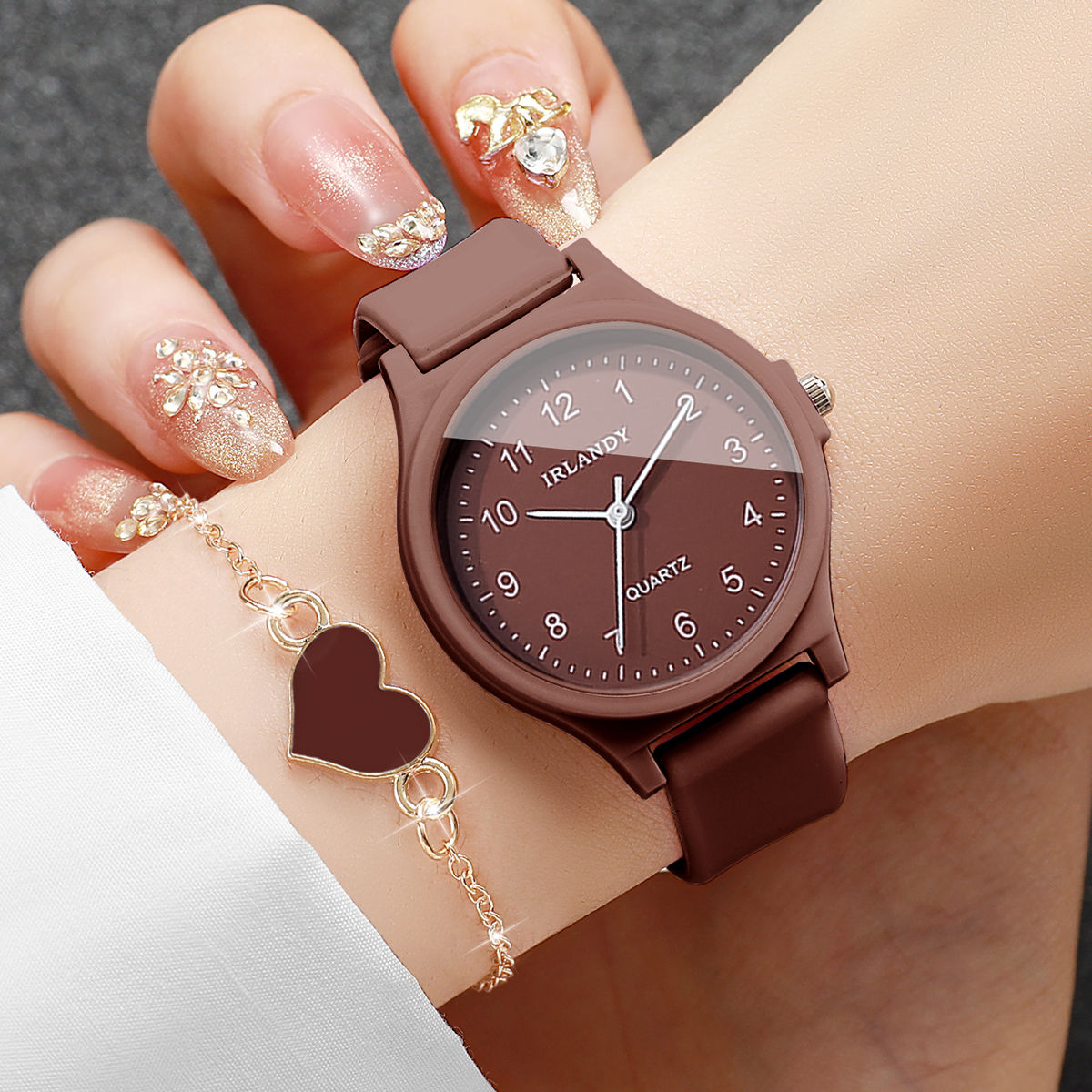 2PCS Fashion Arabic Dial Women - Silicone Band Women recensie en prijs