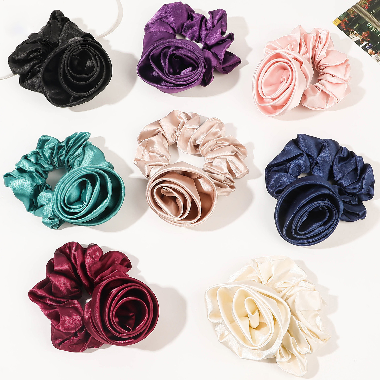 Korean Women Rose Elastic Hair - Silicone Band Women recensie en prijs