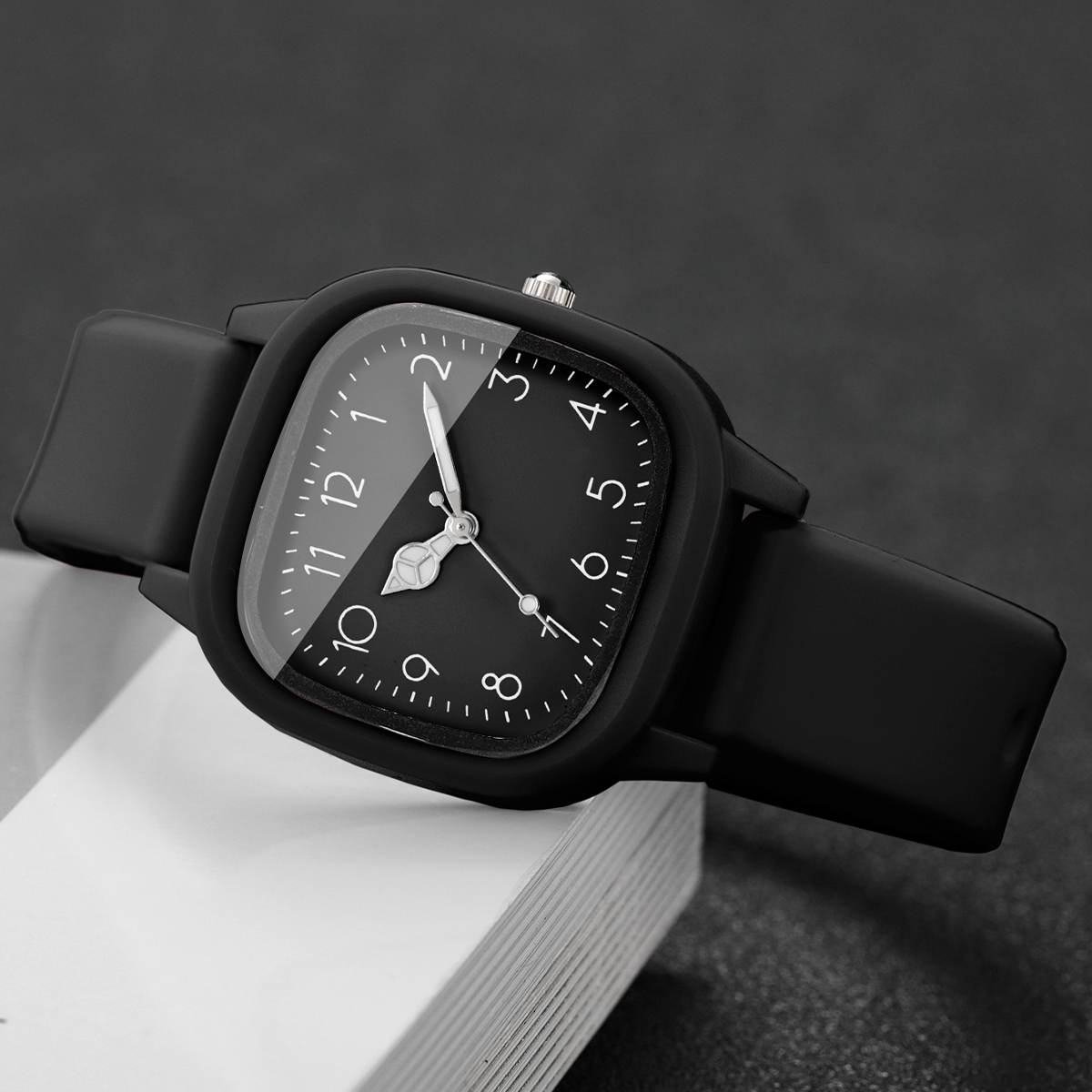 5PCS Fashion Square Women Watc - Silicone Band Women recensie en prijs