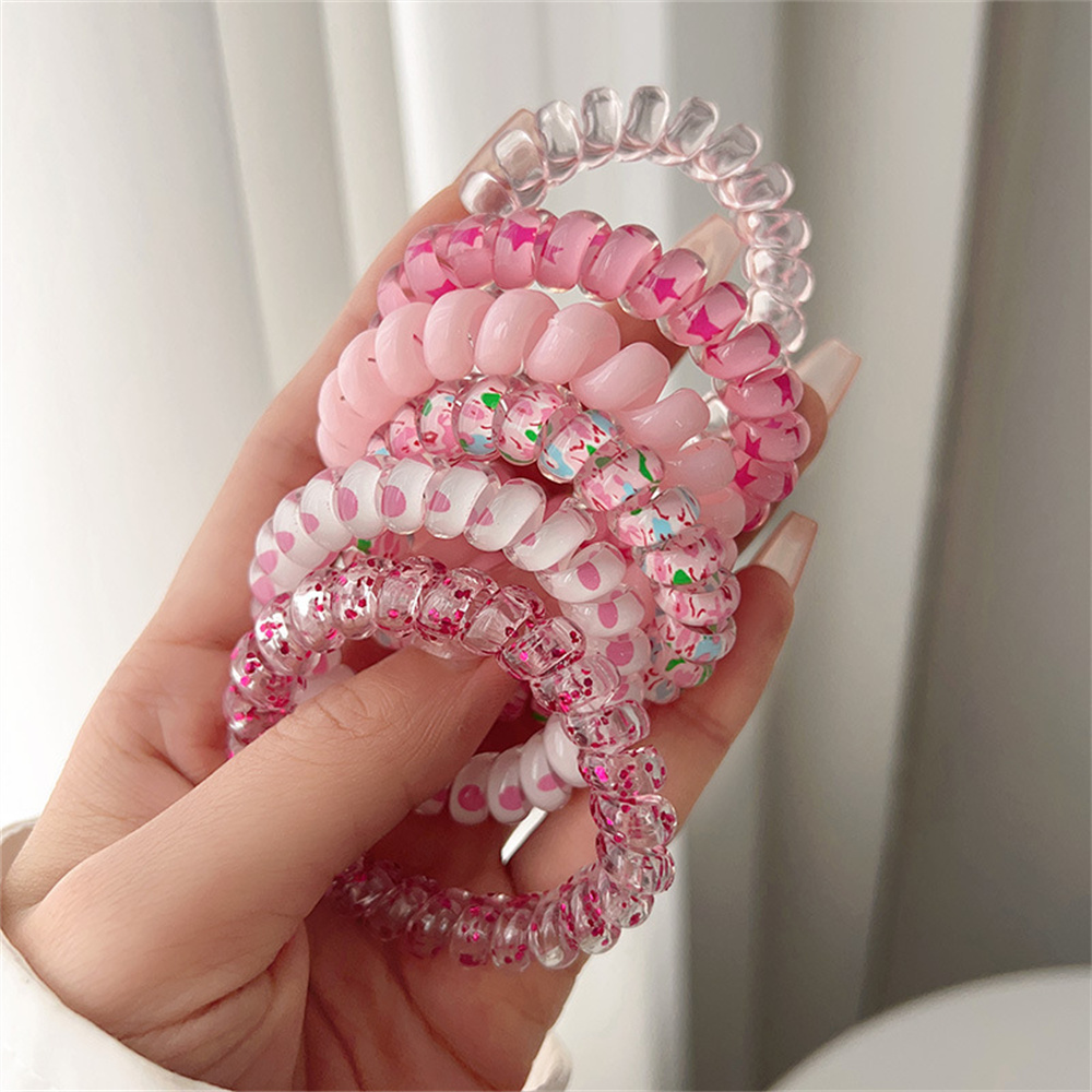 6pcs Sweet Cute Colorful Spira - Silicone Band Women recensie en prijs