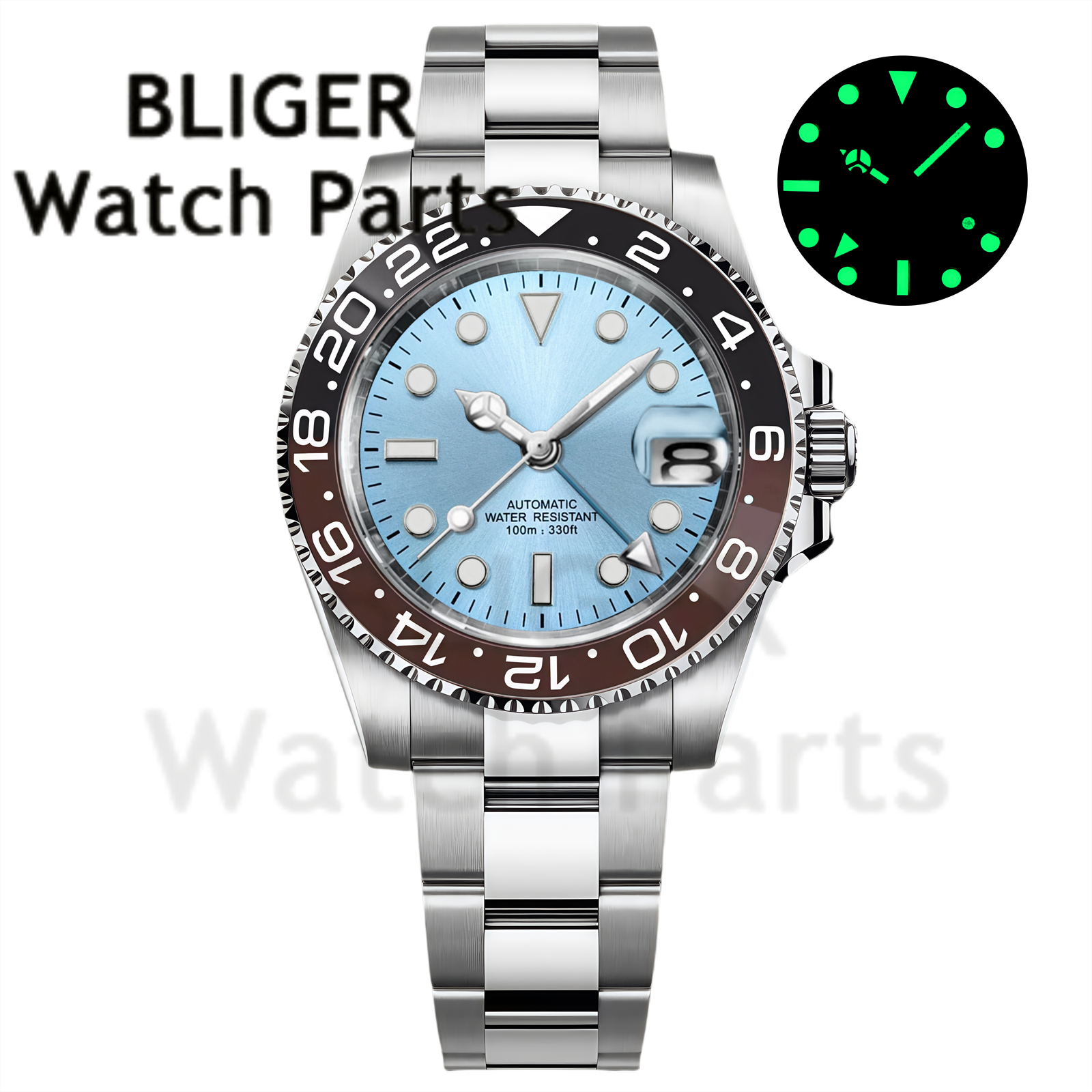 Custom Fashion GMT 40mm Men NH - Stainless Bracelet Diver recensie en prijs