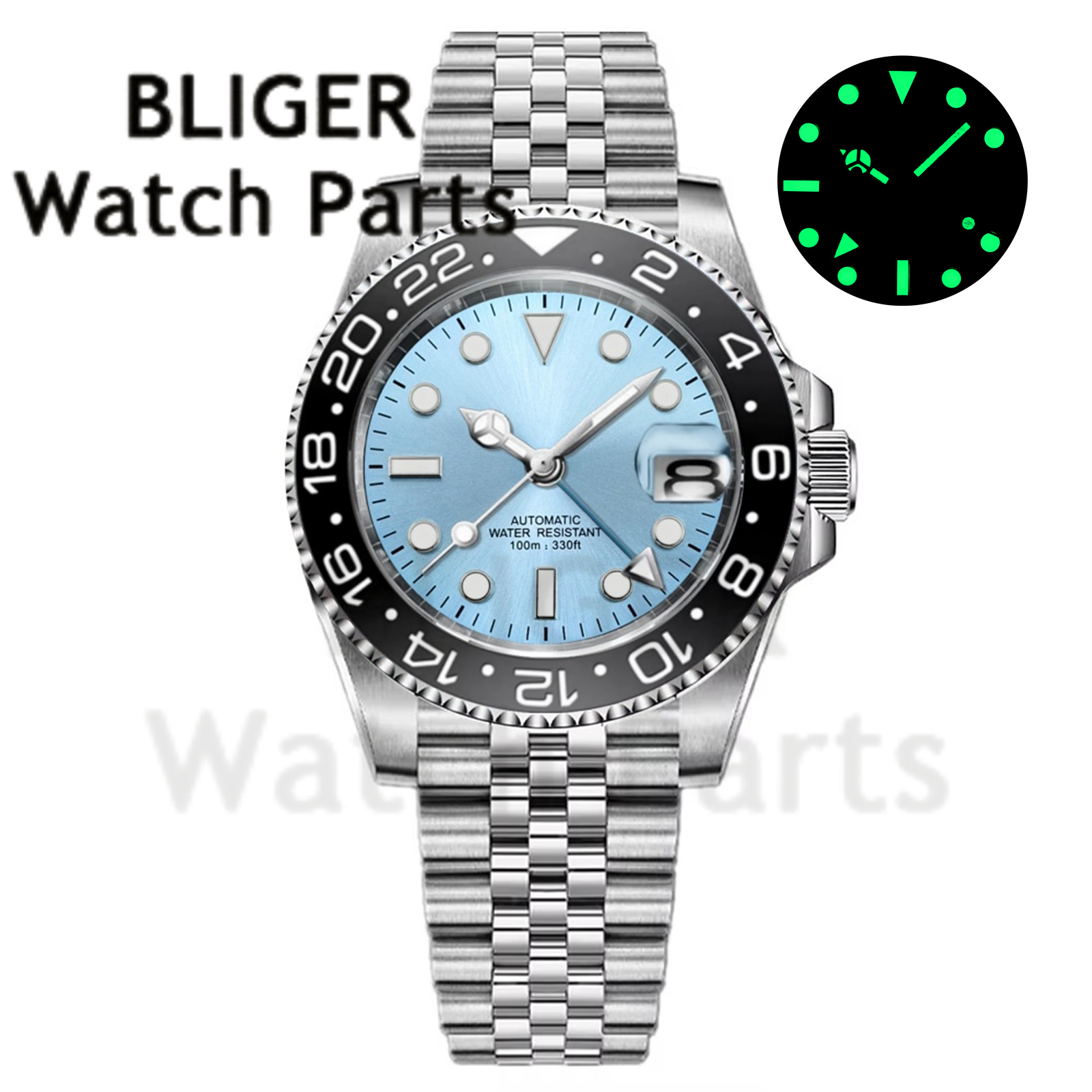 Custom Fashion GMT 40mm Men NH - Stainless Bracelet Diver recensie en prijs