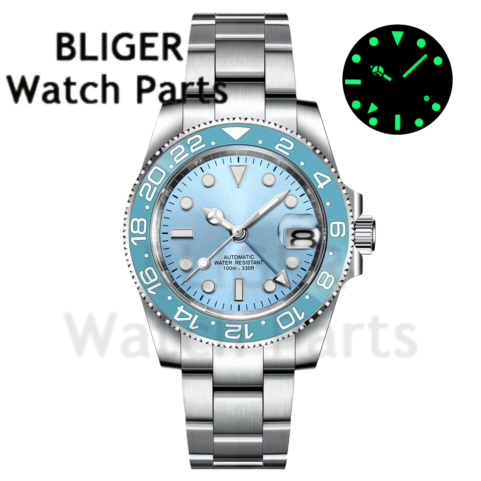 Custom Fashion GMT 40mm Men NH - Stainless Bracelet Diver recensie en prijs