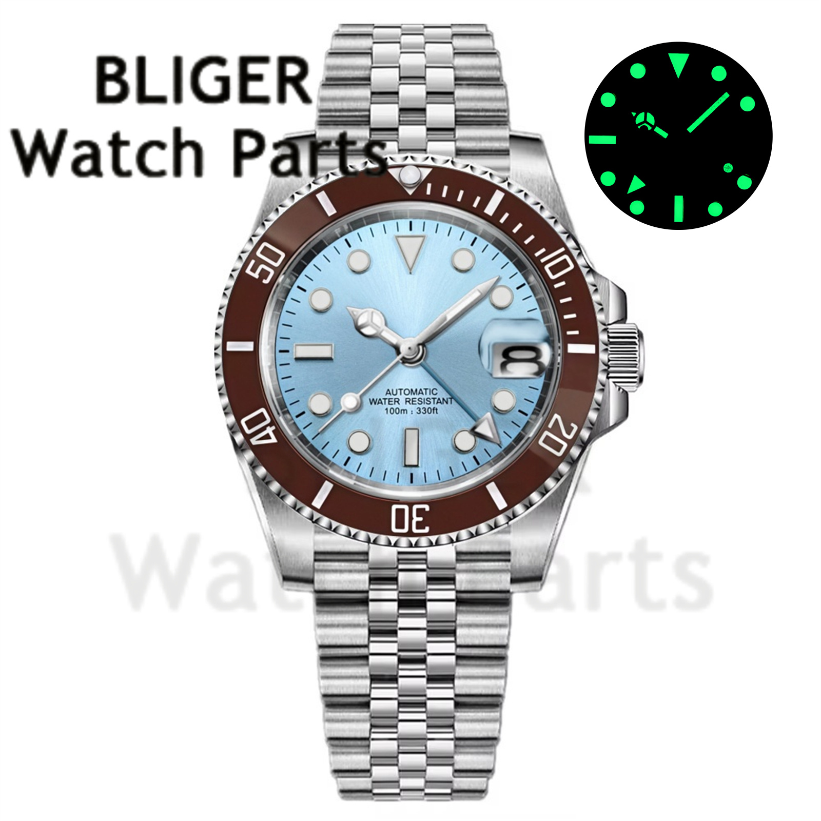 Custom Fashion GMT 40mm Men NH - Stainless Bracelet Diver recensie en prijs